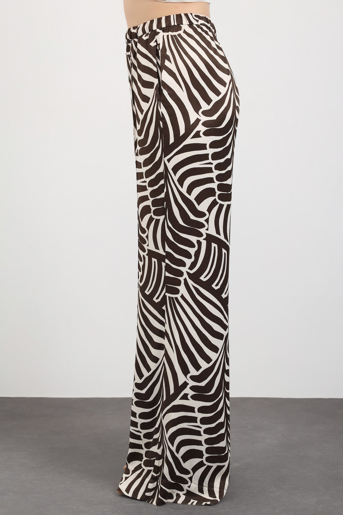 Desenli Bol Paça Pantolon