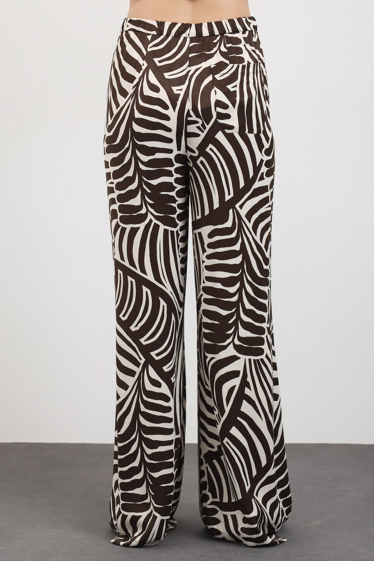 Desenli Bol Paça Pantolon