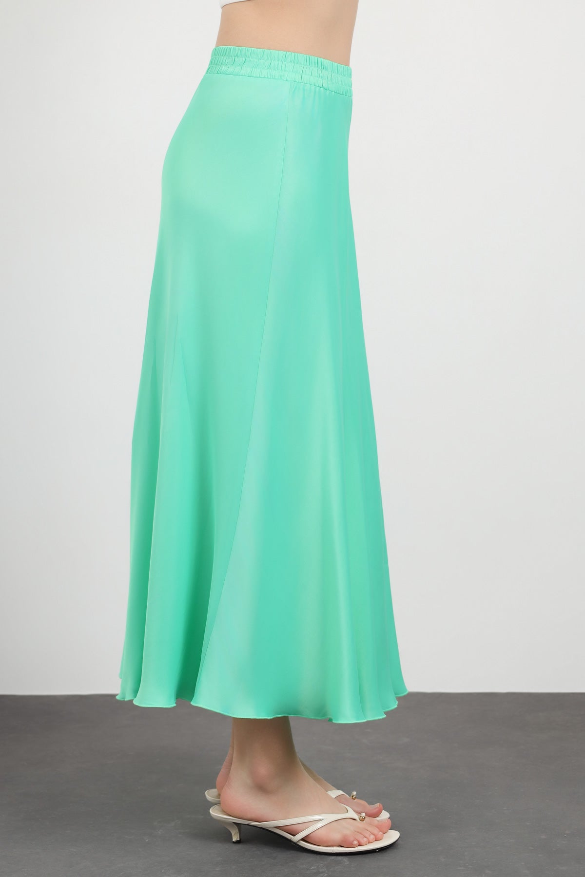 Saten Uzun Etek