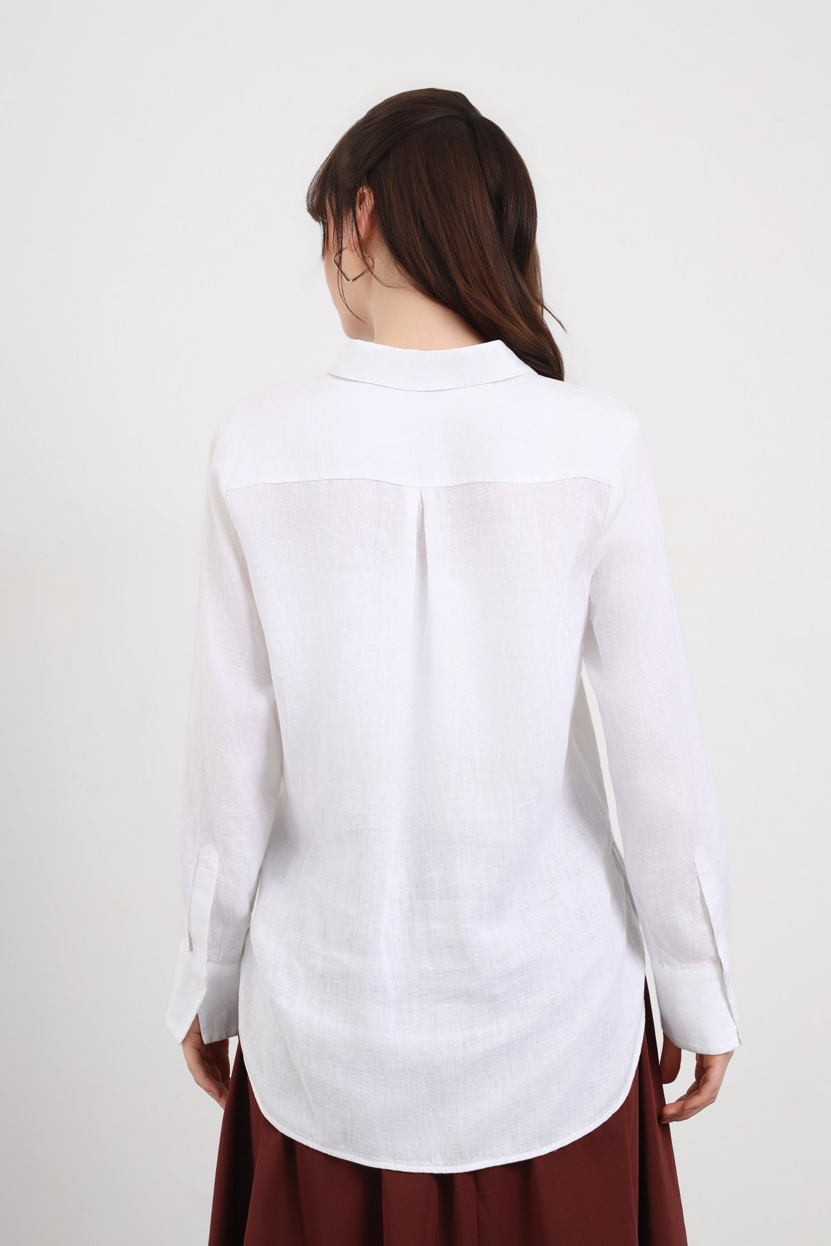 Tek Cep Detaylı Basic Kadın Gömlek