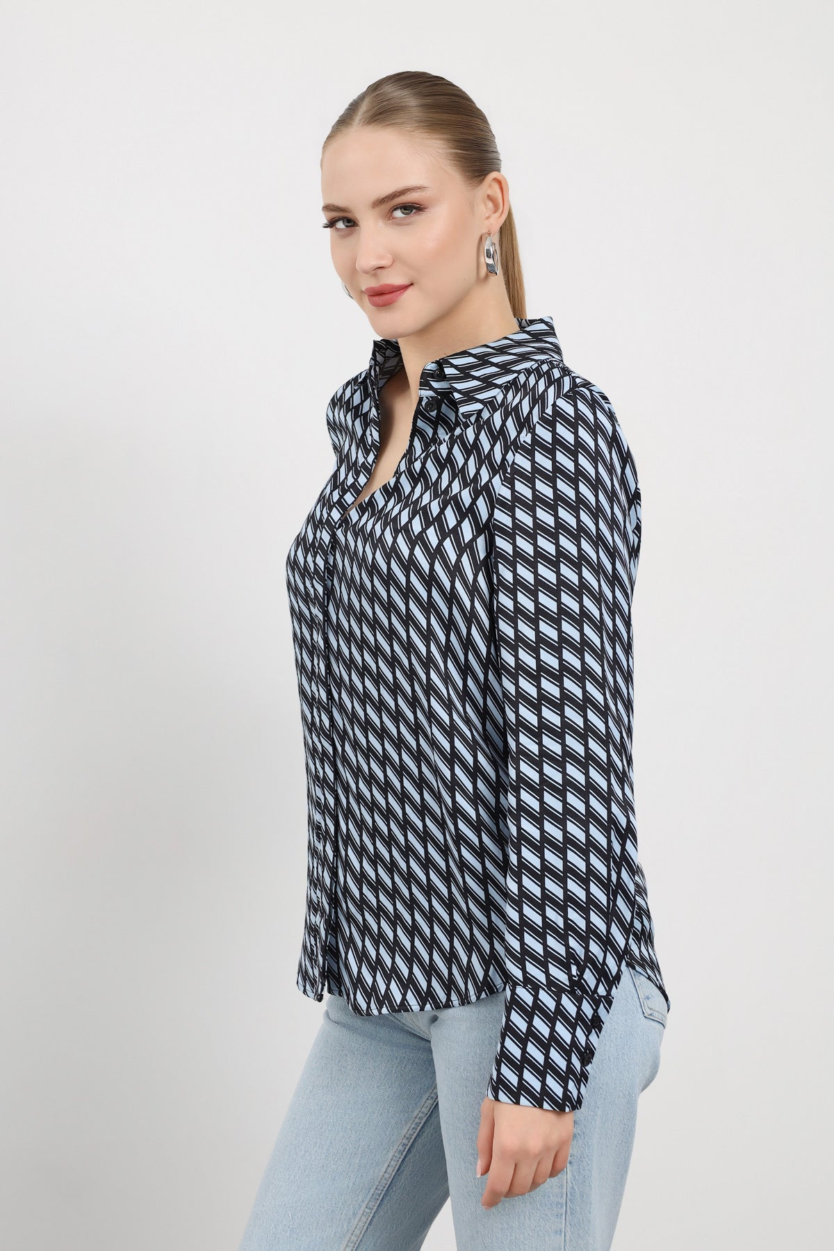 Desenli Kadın Gömlek