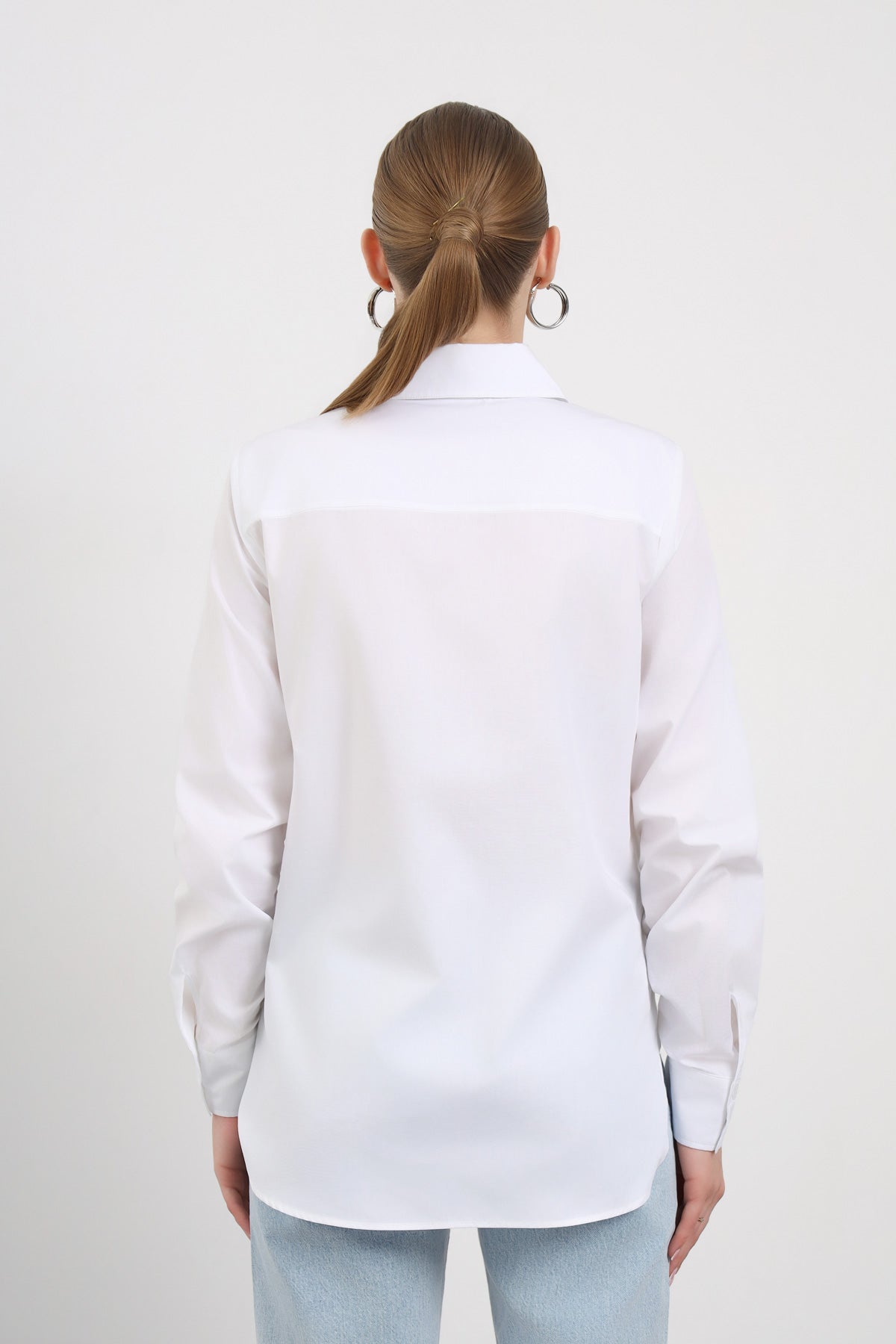 Cep Detaylı Kadın Gömlek