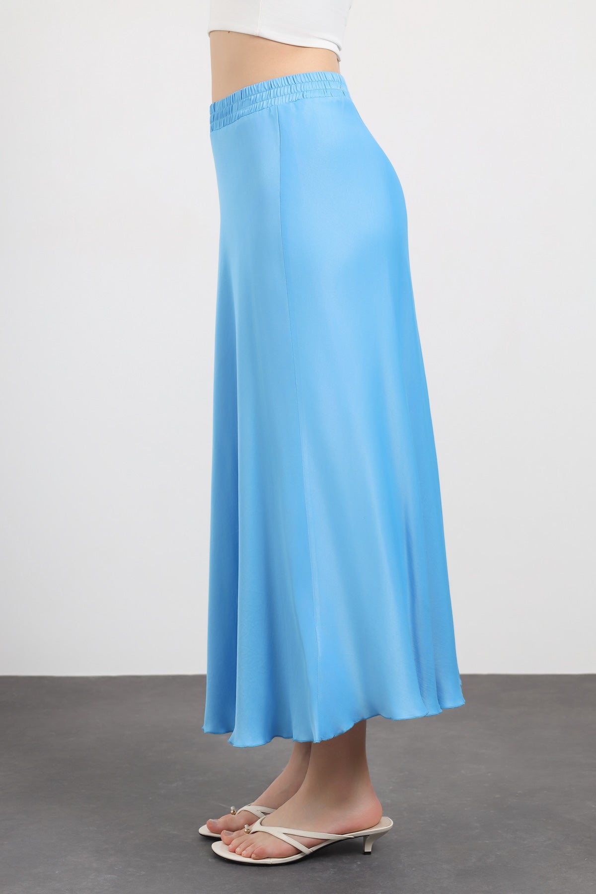 Saten Uzun Etek