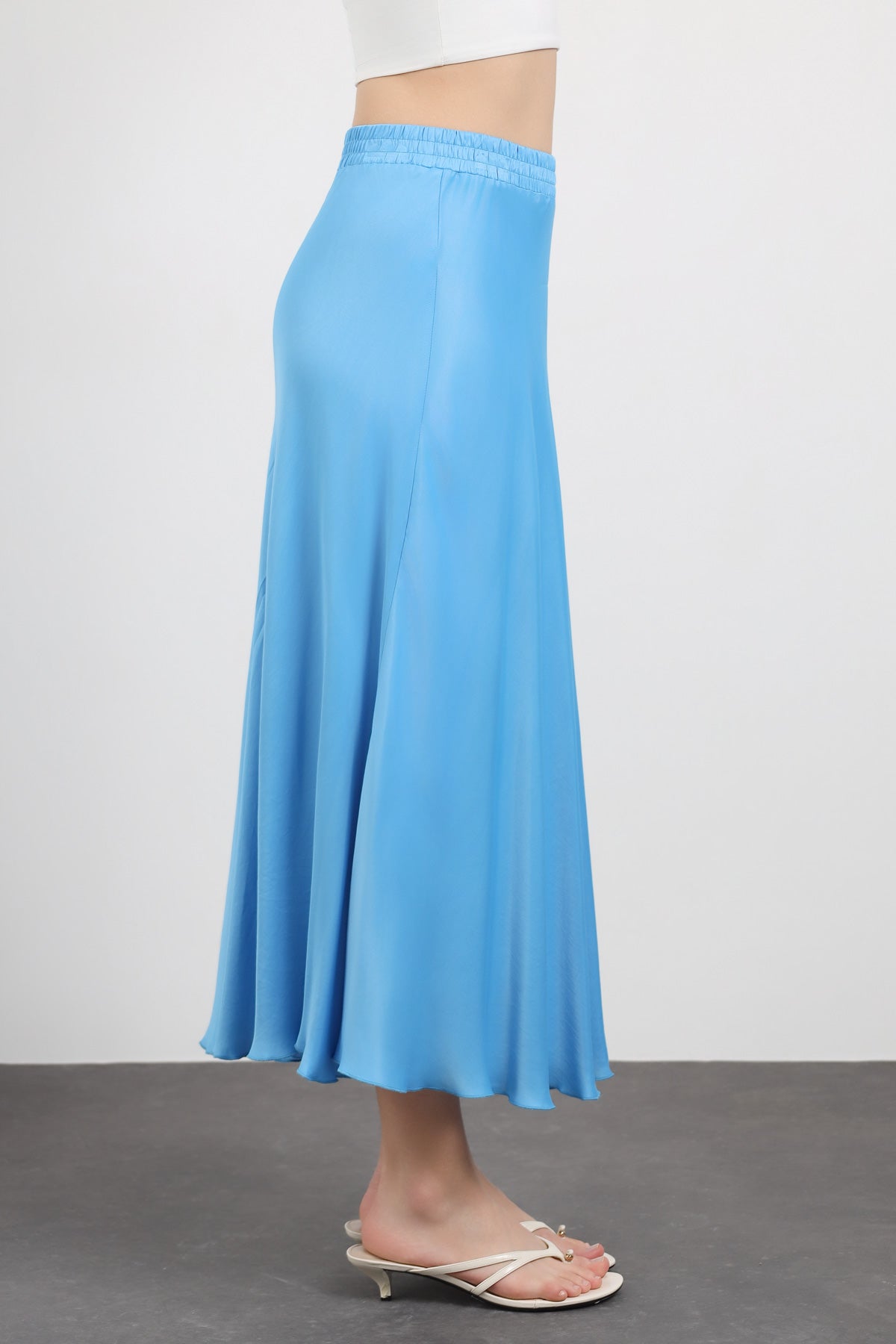 Saten Uzun Etek